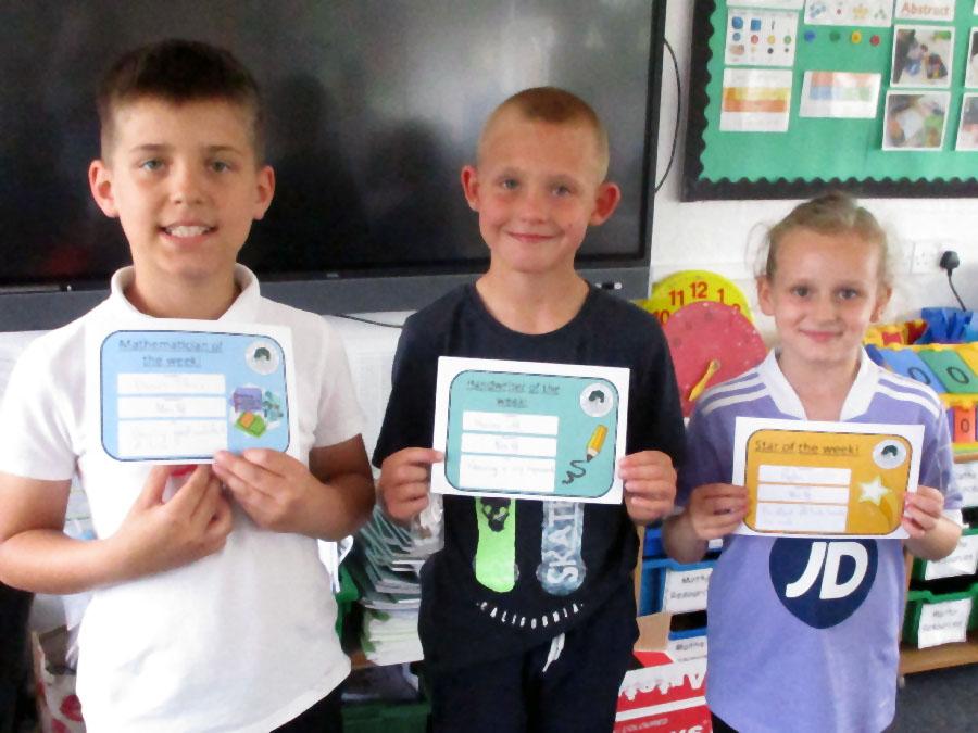 The certificate winners in Class 10 this week are Damirs, Harvey and Payton.
