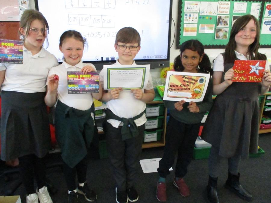 The award winners for this week are Abigail, Lilly, Filips, Sanvi and Penny.