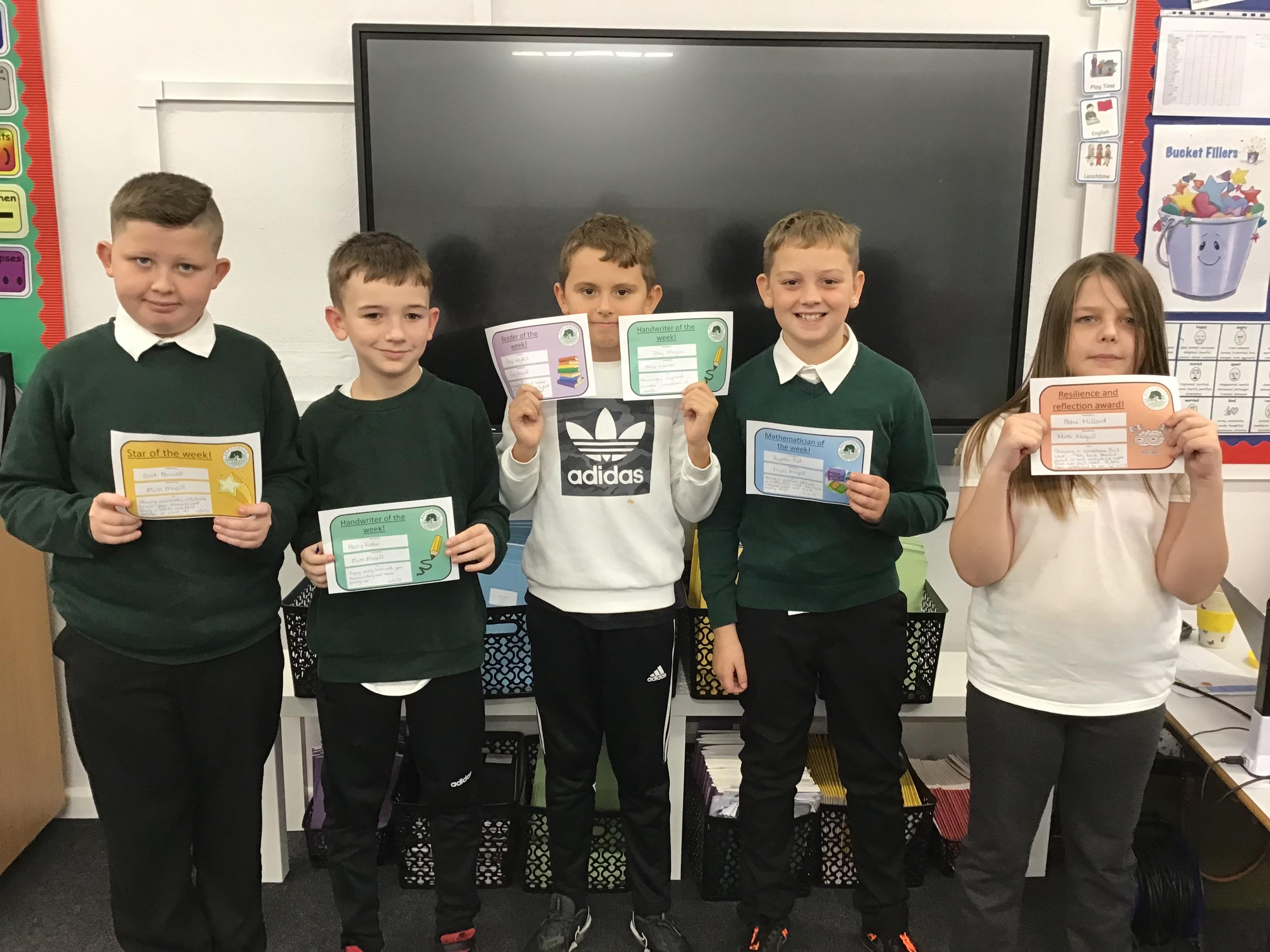Well done for all your hard work this week!