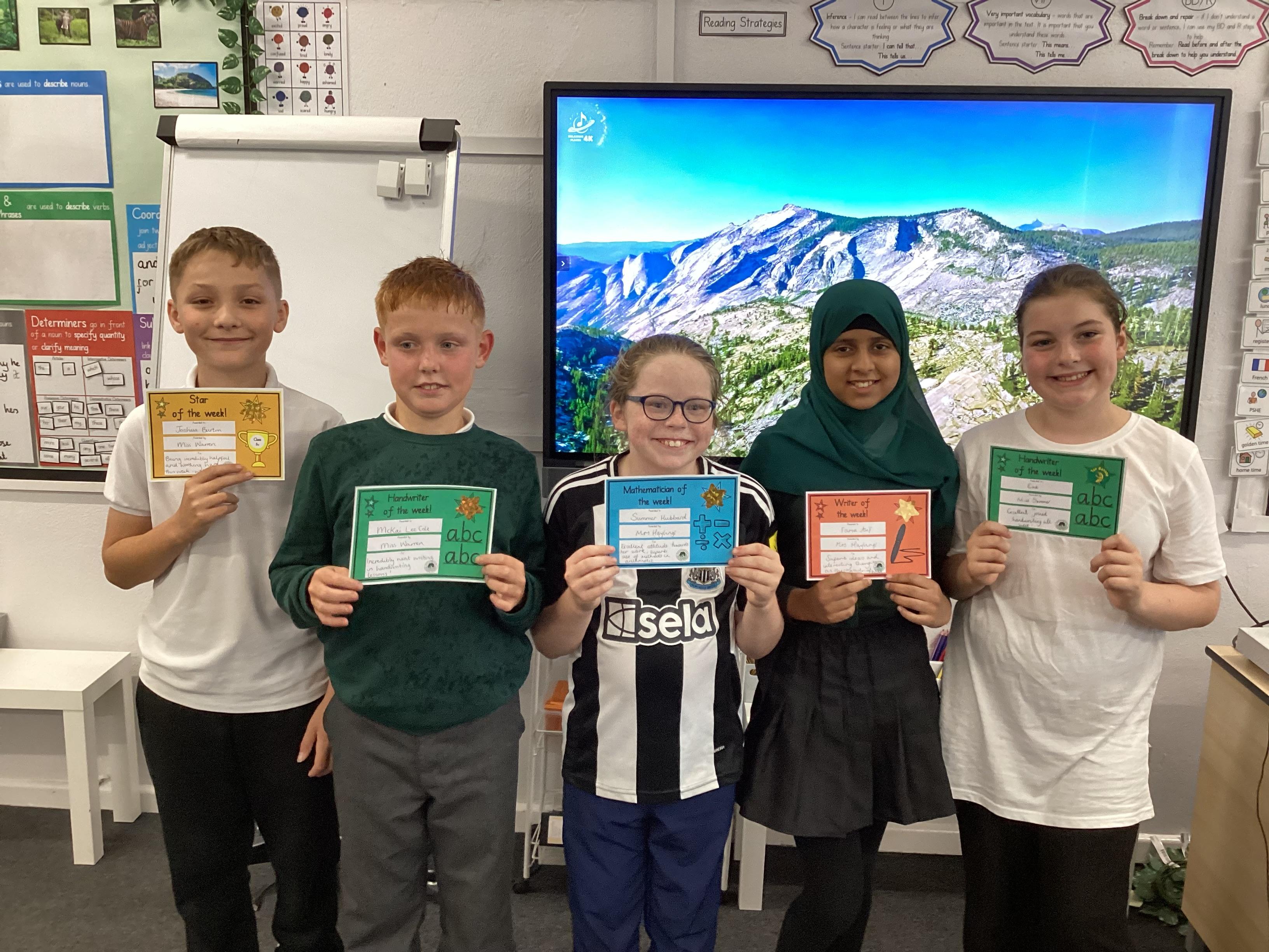 Well done to this week's award winners!
