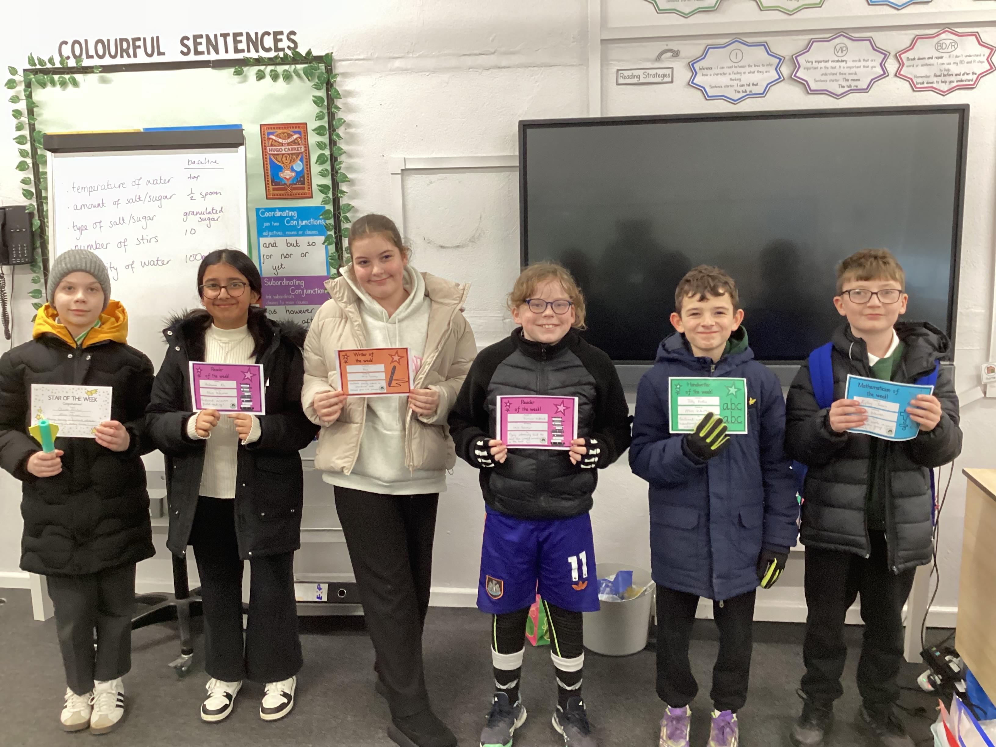 Well done to this week's award winners!