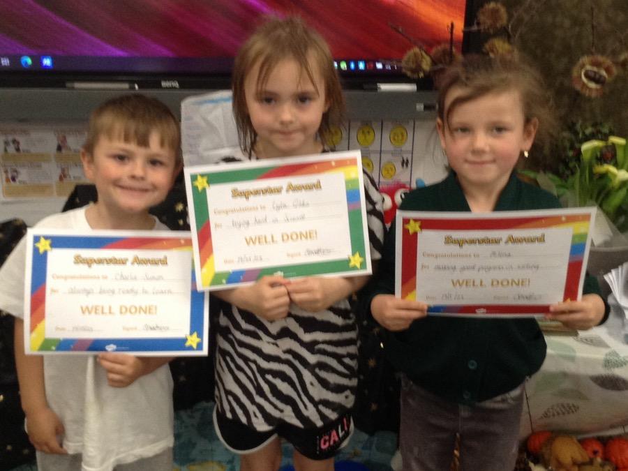 Certificate winners - well done!