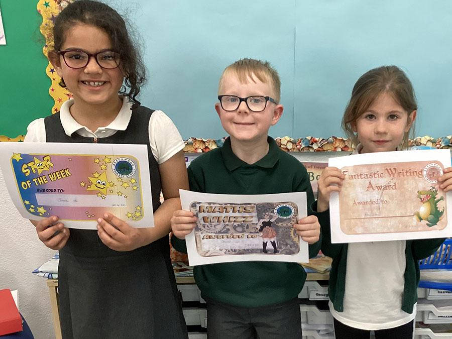 This week's certificate winners were Joudi, Jaxon and Amelia. Well done!