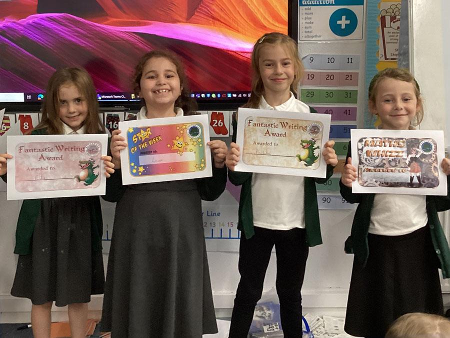 Well done to Lewan, Ellie, Emily, Paulina and Bobby for working so hard this week and winn