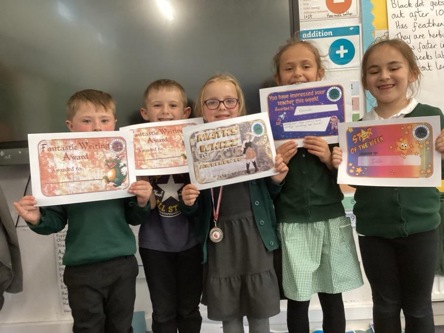 Well done to this week's certificate winners who worked extremely hard all week!