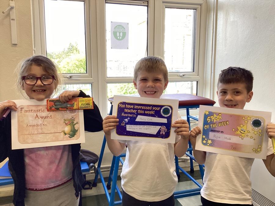 Well done Lily, Harry and Alfie on your certificates this week!