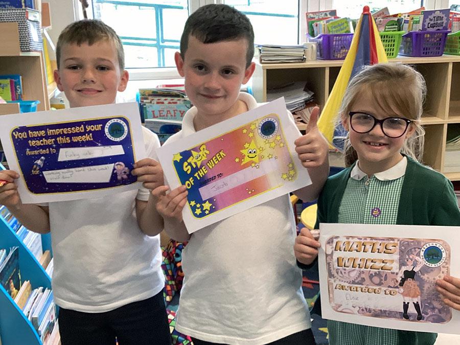 Well done to Finley, Jacob and Elsie on their certificates his week. 