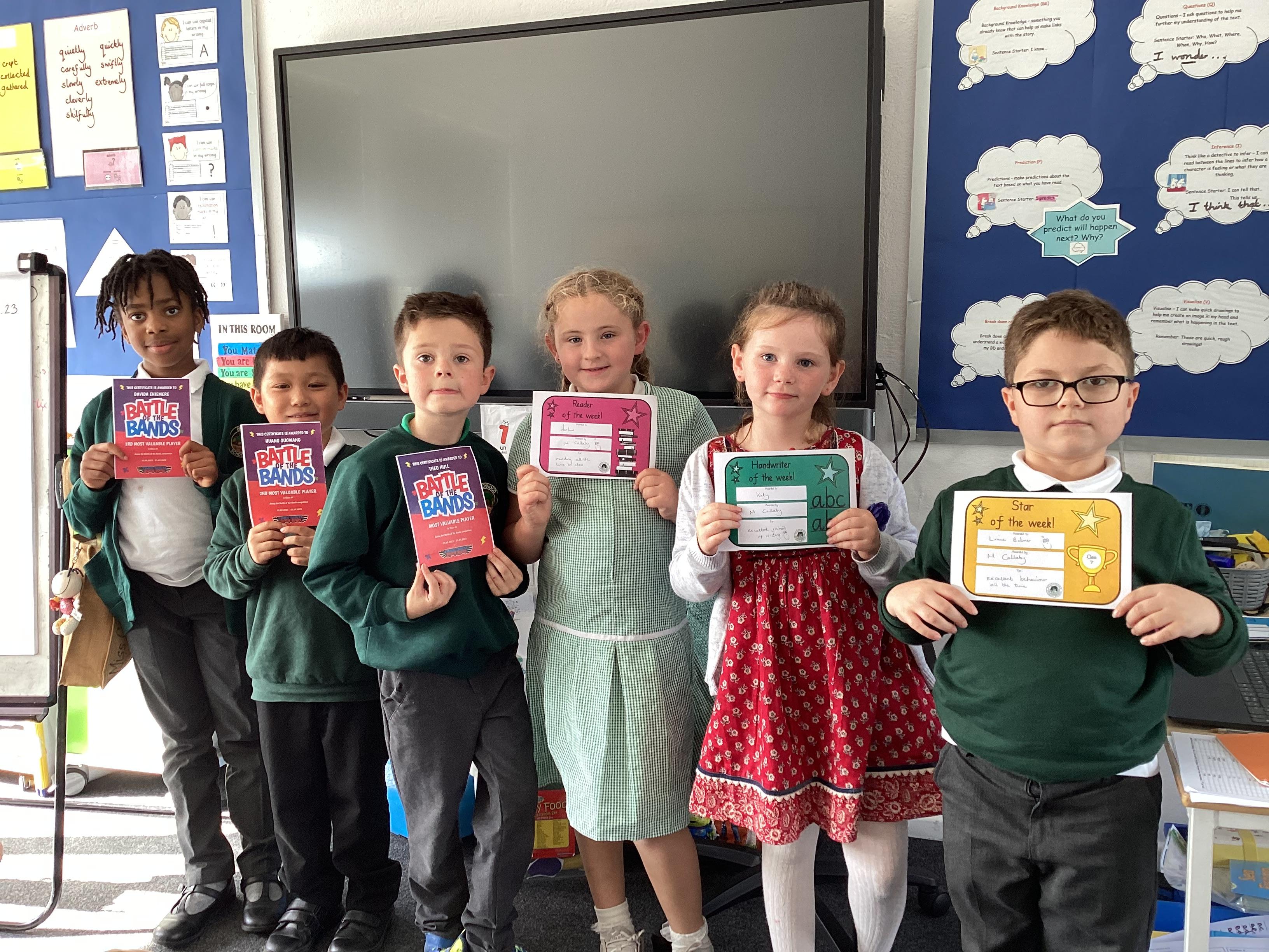 congratulations to our certificate winners this week!