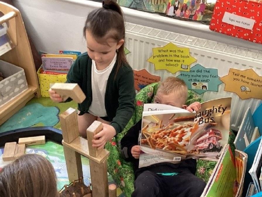 We did lots of work about the book The Naughty Bus