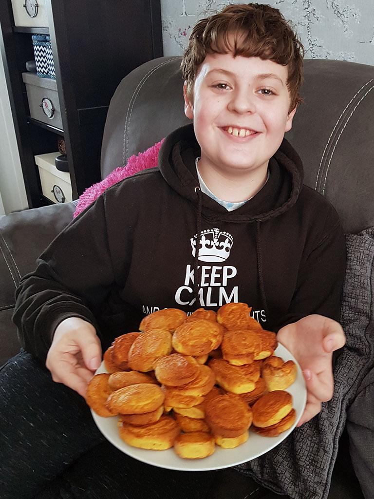 I made these cheese swirls from the recipe in my work pack. They smell delicious..jpg